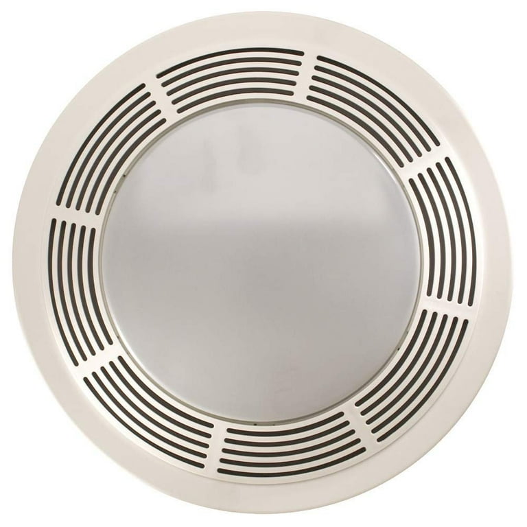 Broan-Nutone 750 Round Fan and Light Combo for Bathroom and Home, White  Grille with Glass Lens, 100-Watts, 3.5 Sones, 100 CFM - Walmart.com