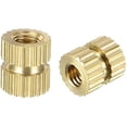 thumbnail image 3 of HUGFEG M2.5x3.8mm Female Thread Knurled Nuts,200PCS Hx6mm OD Brass Threaded Insert Embedment Nuts Hydraulic Welded Joint Injection Molding Assortment Kit for 3D Printing Injection Molding UA824-6556, 3 of 7