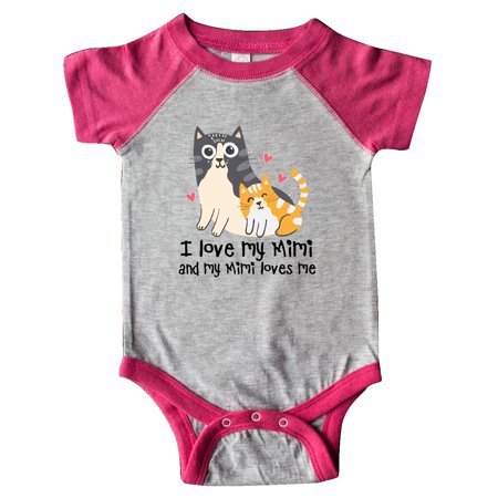 

Inktastic I Love My Mimi Loves Me Cat Gift Baby Boy or Baby Girl Bodysuit
