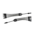 thumbnail image 4 of Un par de adaptadores de panel solar Y rama 1 a 4 Cable conector de panel solar impermeable para sistema de energía solar 1000 V CC, 4 of 12