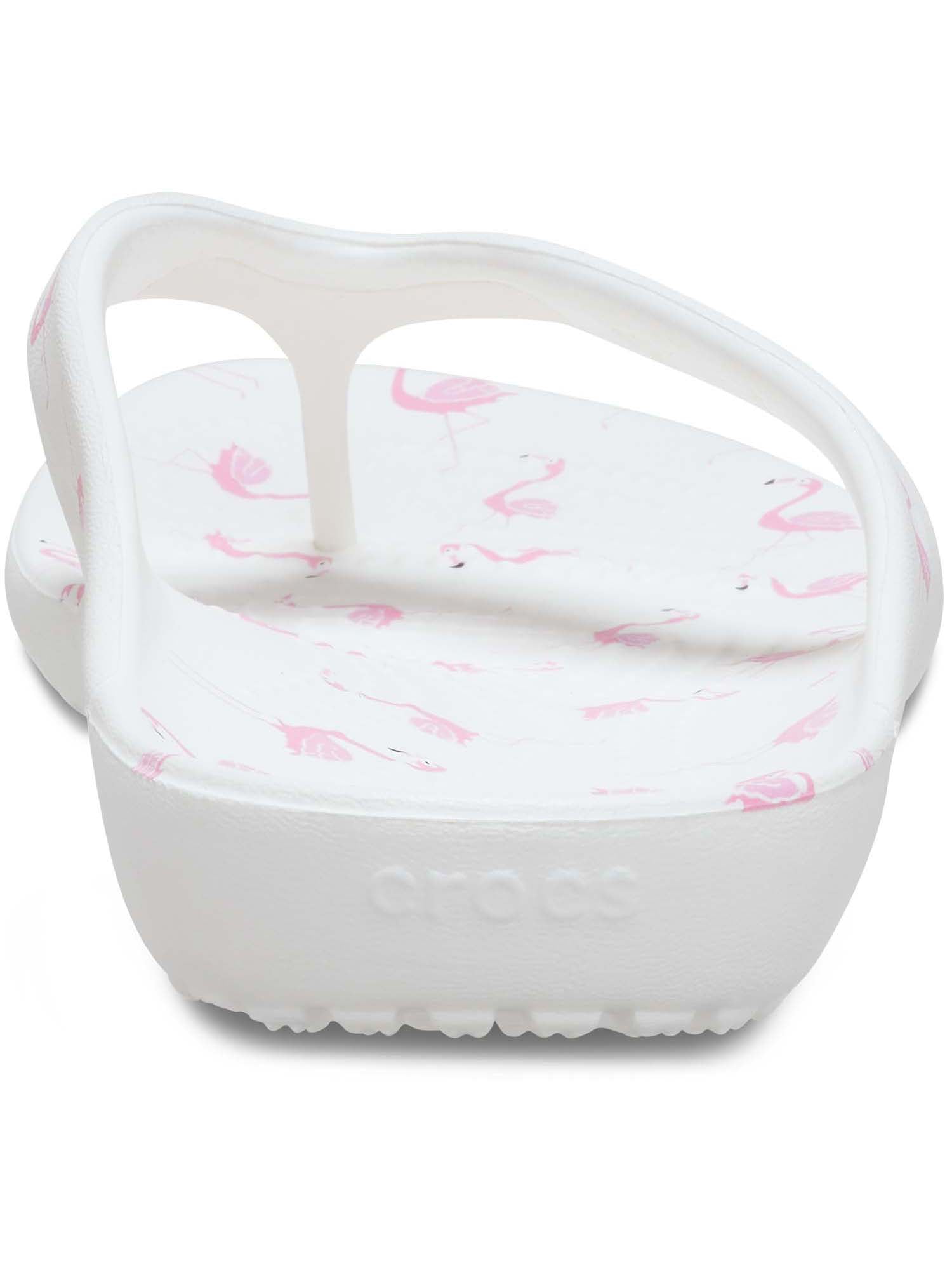 Crocs Women's Kadee Ii Graphic Flip Flops White/Flamingo