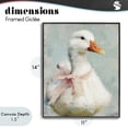 thumbnail image 4 of Stupell Industries Cottage Soft Pink Bow Goose Black Framed Giclee Art, 11 x 14, by LSR Design Studio, 4 of 8