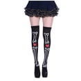 thumbnail image 3 of SAZBJOJN Women's Halloween Socks Party Holiday Dress Up Thigh High Socks for Women Soft Stretch Socks Accessory for Halloween Party Daily Wear White One Size, 3 of 4