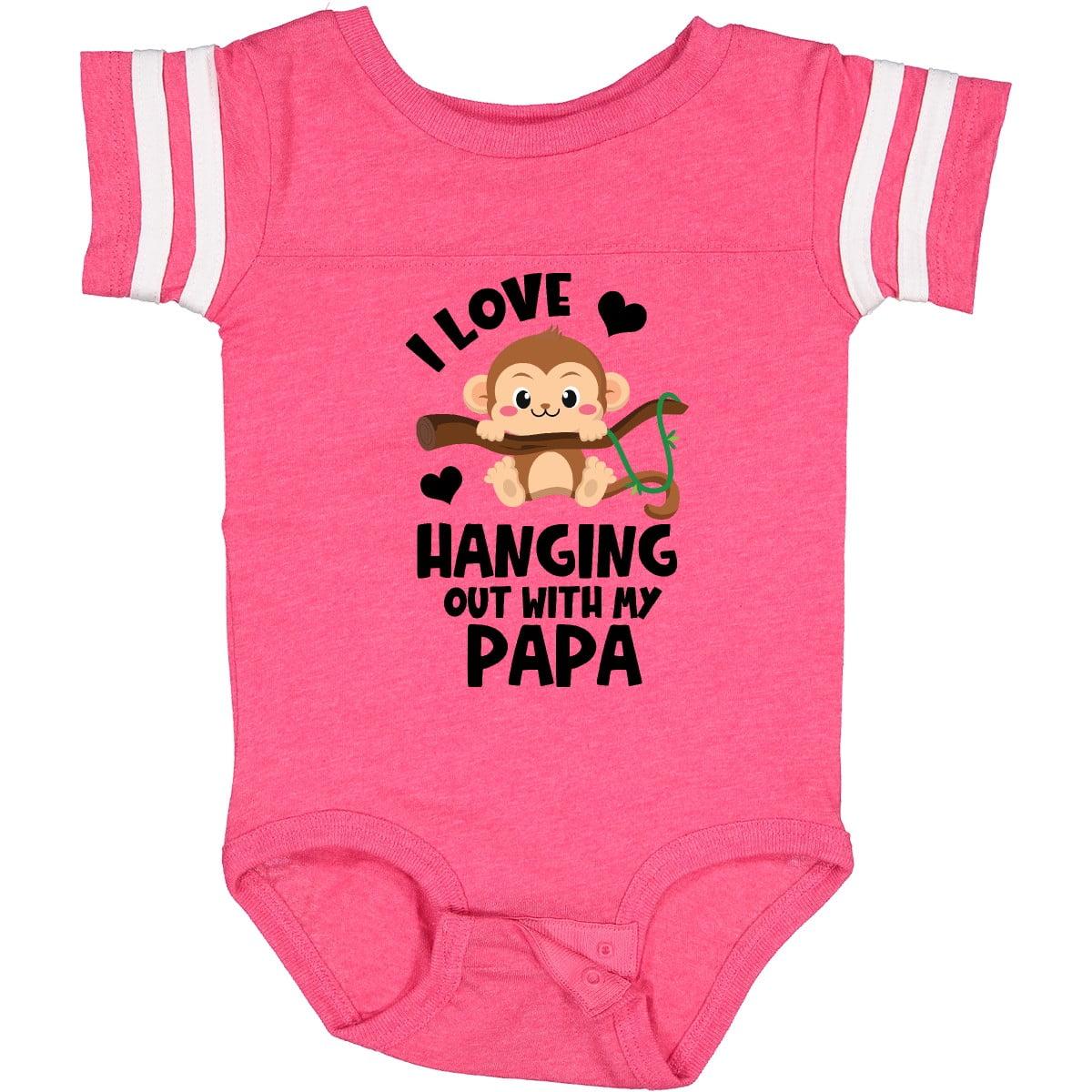 Inktastic Monkey I Love Hanging out with My Papa Boys or Girls Baby Bodysuit