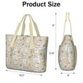 thumbnail image 3 of Tote Bag for Women - Cute Shih Tzu Dog and Coffee Pattern Shoulder Bag - Large Utility Work Duffle Bag with Zipper Handbag for Travel, Work, Sprots, 3 of 5