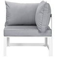 thumbnail image 5 of Modway Fortuna 6 Piece Outdoor Patio Sectional Sofa Set in White Gray, 5 of 9