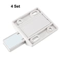thumbnail image 4 of 5-8mm Glass Door Magnetic Touch Catch Latch Plastic White with Clamp 4 Set, 4 of 4