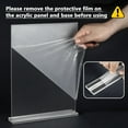 thumbnail image 2 of MaxGear Acrylic Sign Holder 8.5x11 Inches 2 Pack, Double Sided Clear Display Stand Table Top Paper Holder, Vertical Menu Flyer Stand, Plastic Frame for Stores, Restaurants, Hotels, Office, 2 of 6