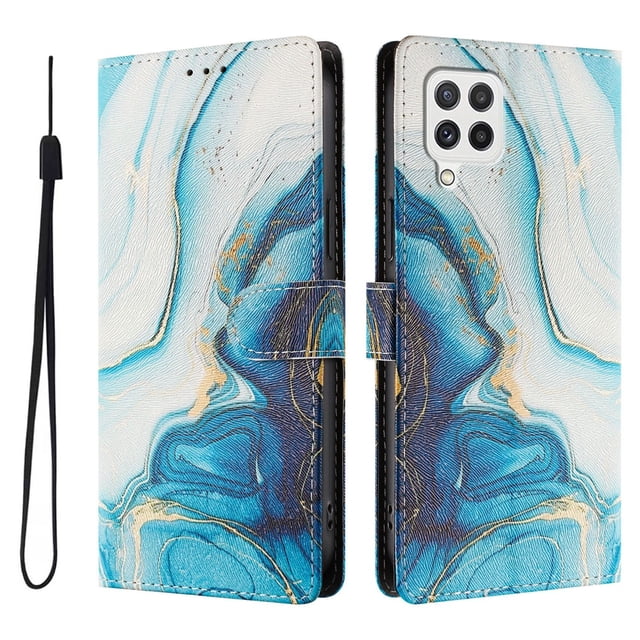 FOXDOCK Funda Tipo Cartera para Samsung Galaxy A22 4G con Soporte y Correa – Diseño de Patrones Lindos