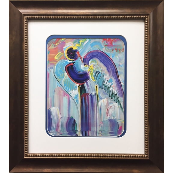 Peter Max "Angel 1990" Newly CUSTOM FRAMED Print Art POP psychedelic Neo Deco Generic