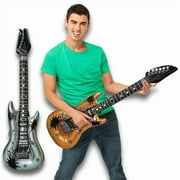 DDI 1882504 40" Gold and Silver Inflatable Guitar Assortment Case of 72