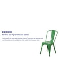 thumbnail image 5 of BizChair Commercial Grade Green Metal Indoor-Outdoor Stackable Chair, 5 of 13