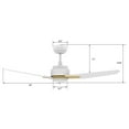 thumbnail image 3 of 48" 3 Blade Smart Indoor DC Ceiling Fan with Dim LED Light Remote, 3 of 6