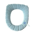 thumbnail image 2 of HOZVOMI Soft Thicker Warmer Stretchable Washable Cloth Toilet Seat Cover Pads, Acrylic Toilet Seat Covers for Round and Elongated Seats, 2 of 5