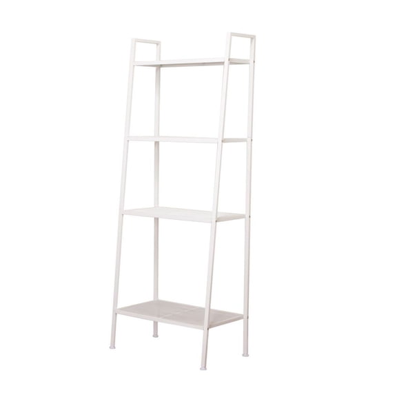 White 4 Tier Bookshelf - Freestanding Bookcase Storage Shelves - Wide Open Bookshelves for Living Room, Bedroom, Office - Heavy Duty Metal Frame