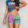 thumbnail image 3 of Balery Psychedelic Cartoon Frog Printed Workout Shorts for Women Seamless Scrunch Short Gym Yoga Running Sport Active Exercise Fitness Shorts-XX-Large, 3 of 8