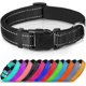 thumbnail image 1 of Collar reflectante para perros, acolchado y transpirable de neopreno suave, ajustable para perros de tamaño mediano, talla M, color negro., 1 of 5