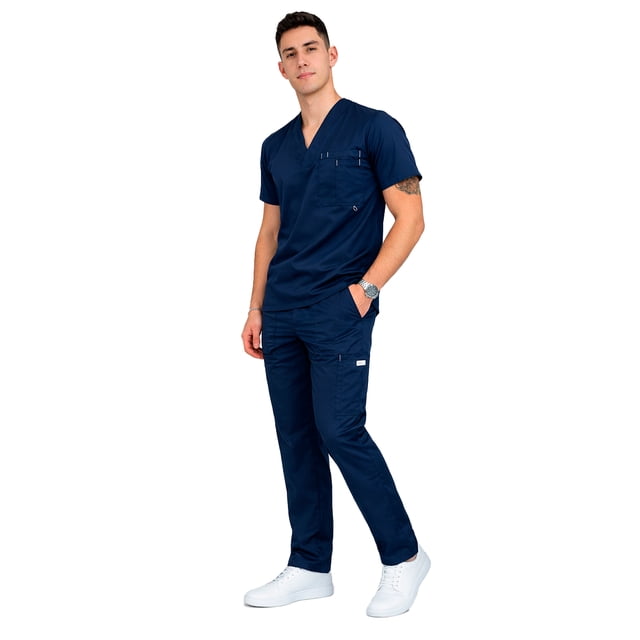 Conjunto Uniforme Médico Hombre Hugo Marino CH Filipina Pantalón Quirúrgico Cómodo scrub