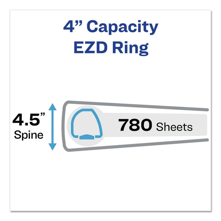 Durable Non-View Binder with DuraHinge and EZD Rings, 3 Rings, 4