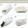 thumbnail image 5 of 12.6 x 6.9 x 4 Inch White Cotton Baskets Boho Woven Basket Small Macrame Rope Tassel Style Storage Organizing Box Bin for Home Bedroom Nursery Living Room Entryway Decoration White DIY, 5 of 6