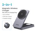 thumbnail image 3 of Cargador inalámbrico magnético UGREEN 3 en 1 MFi de 25 W con soporte de carga Qi2 para iPhone 16 Pro Max/AirPods 4 y cargador rápido MagSafe, 3 of 5