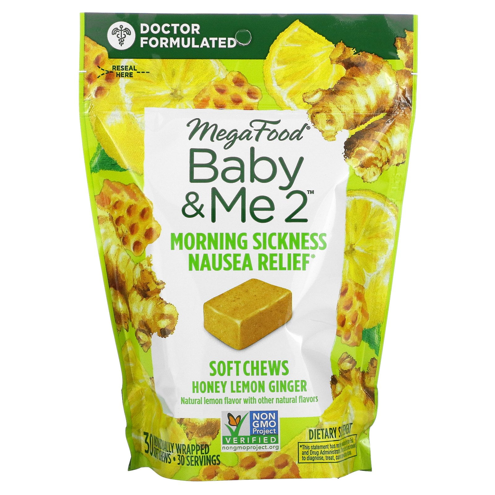 MegaFood Baby & Me 2 Morning Sickness Relief Soft Chews Dr Formulated with Real Ginger and MegaFood Baby & Me 2 Morning Sickness Relief Soft Chews Dr Formulated with Real Ginger and