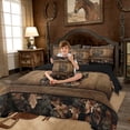 thumbnail image 5 of Erosebridal 7 Piece Camo Bear Paw Bed In A Bag Hunting Woodland Wildlife Bedding Set Full,Camouflage Rustic Cabin Comforter Set Farmhouse Woodland Board Animal Sheet Set With Comforter, 5 of 7
