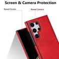 thumbnail image 4 of Dteck Card Slots Wallet Case for Samsung Galaxy S23 Ultra,Shockproof PU Leather Case Slim TPU Back Cover,Red, 4 of 7