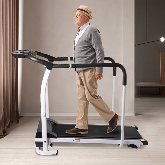 110V 550W Walking Treadmill Exercise Partner LCD Screen for People Weighing Less Than 220 Pounds to Jog, Slow Walk