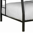 thumbnail image 2 of Horizontal Slatted Metal Full Over Queen Bunk Bed with 2 Ladders, Black, 2 of 5