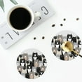 thumbnail image 5 of Disketp Colors Cats Funny Coasters,6 Pcs Leather Coasters With Holder, Perfect Housewarming Hostess Gifts,Protect Furniture From Water Marks Scratch And Damage, 5 of 9