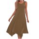 thumbnail image 1 of Pantalones Cortos para Vestidos Bajos Mujeres sin Mangas Cuello Redondo Cordón Ruffle A-Line Mini Vestido Poliéster, Vestido Casual para Citas Y Fiesta, 1 of 8