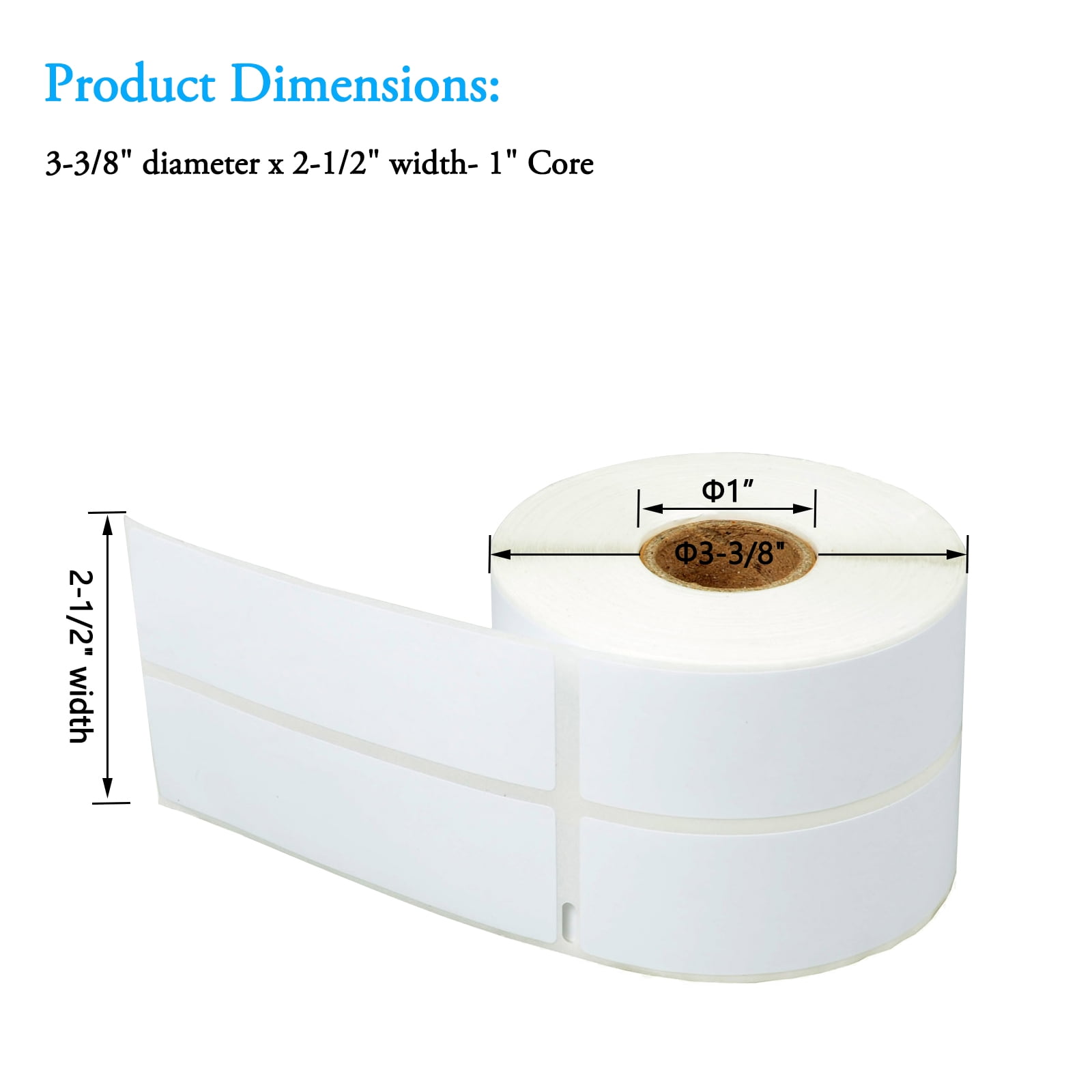 GREENCYCLE 10 Roll (700 labels per roll) Medium White 2-up Address Mailing Multipurpose Labels Compatible for Dymo 30253 1-1/8" x 3-1/2"(28mm x 89mm) LabelWriter Printer,BPA Free