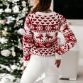 thumbnail image 5 of XEGLSBU Women Sweaters Winter Women's O Neck Snowflake Christmas Xmas Pullover Sweater knit Tops Blouse Women's Sweaters 2025 White Size XL, 5 of 8