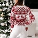 thumbnail image 5 of Suéter navideño de invierno nuevo 2023 para mujer, estampado de alce navideño, manga larga, ropa Y2K, jerséis gruesos y cálidos, jerséis, prendas de punto, 5 of 5