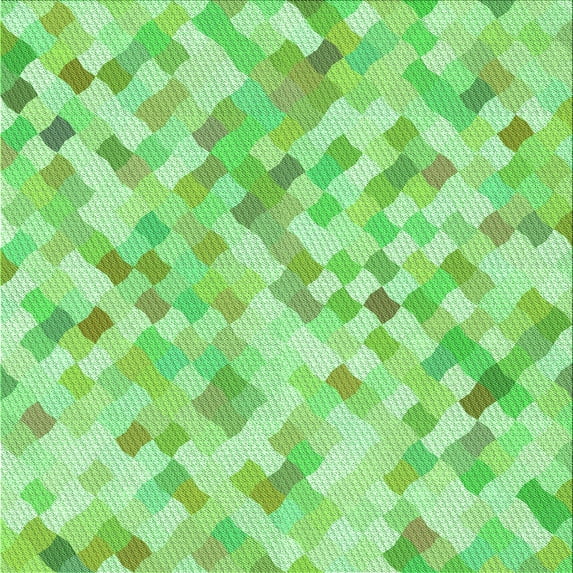 Ahgly Company Machine Washable Indoor Square Transitional Jade Green Area Rugs, 5' Square