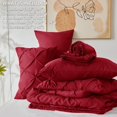 thumbnail image 4 of Juego de edredón CozyLux Red King Size, cama de 7 piezas en una bolsa, 4 of 6