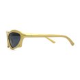 thumbnail image 3 of Trendy Iconic 90s Wrap Around Sport Plastic Sunglasses Gold Black, 3 of 4