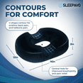 thumbnail image 7 of Sleepavo Seat Donut Pillow for Tailbone Pain Relief Cushion - Hemorrhoid pillow - Butt Cushions Pillow for Pressure Relief, Chair, Coccyx, Sciatica, Postpartum Pregnancy Sitting Pillow Donut Cushion, 7 of 7