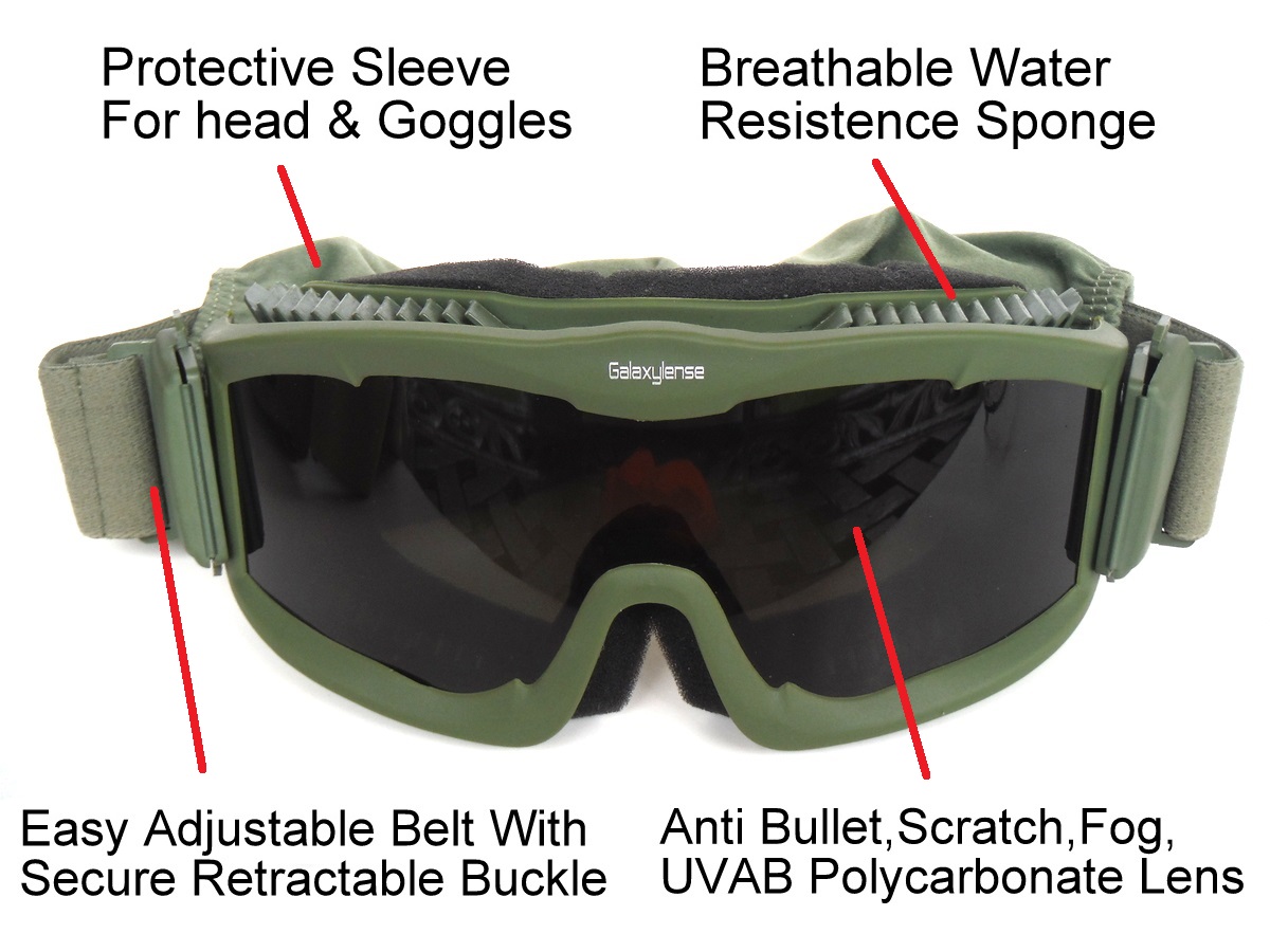 Desert Storm Men Tactical Military Ballistic Eye Shield Shooting Proof Goggles With 3 Color