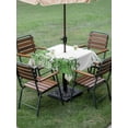 thumbnail image 3 of Outdoor Tablecloth with Umbrella Hole and Zipper, St. Patrick's Square Table Cloth 60x60 Inch Waterproof Tablecloth, Lucky Shamrock Green Eucalyptus Floral Plants Picnic Table Cover for Patio Camping, 3 of 7