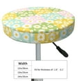 thumbnail image 4 of Fotbe Daisies Flowers Stool Covers Round,Waterproof Round Bar Stool Covers Bar Chair Covers Washable Stool Cushion Slipcover for 12-14 Inch Chair-12 inch, 4 of 7