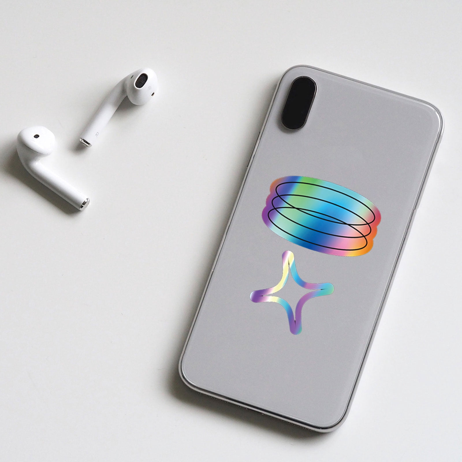 Uxcell 11.7x8.2" Printable Holographic Sticker Paper, 20Pcs A4 Glossy Rainbow Vinyl Sticker Paper Holographic, Style 2