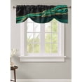 thumbnail image 2 of Tie Up Valance Curtain for Kitchen,Green Marble Stripes Gold Foil Rod Pocket Short Curtains Adjustable Tie-Up Shade Valances,Abstract Geometric Window Treatment for Bathroom Living Room Bedroom, 2 of 8