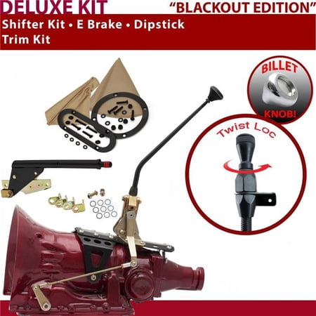 American Shifter FMX Shifter Kit Black 12 in. E Brake Trim Kit Dipstick for F0A1E