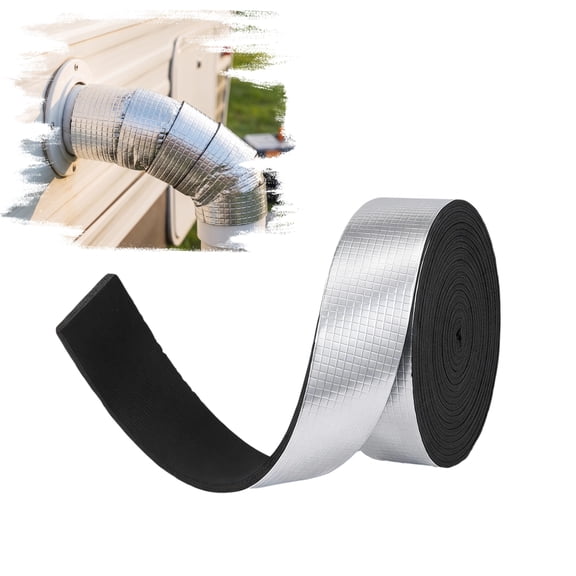 2IN x 33FT Outdoor Pipe Insulation Wrap, Pipe Insulation Foam Tape, Self-Adhesive Insulating Foam Tape for Winter Freeze Protection for Cold and Hot Water Pipes, Reduce Heat Loss