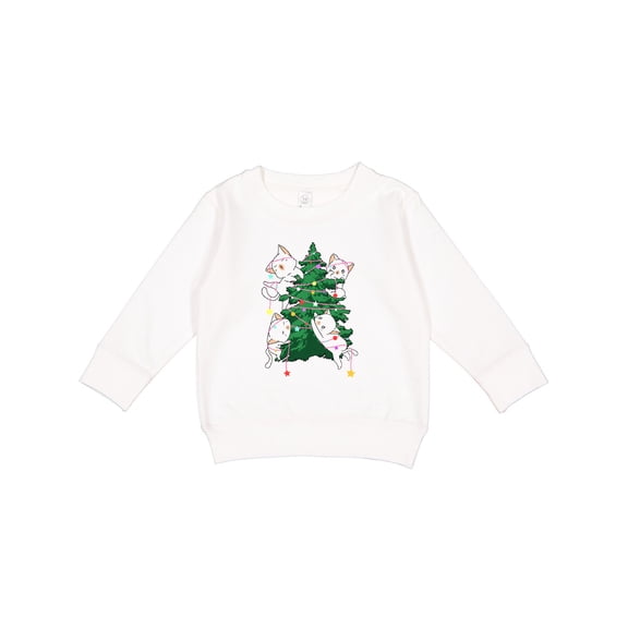 Inktastic Kawaii Cats Christmas Tree Toddler Sweatshirt
