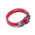 thumbnail image 2 of QQTDFG Leather Bracelet Inch Skull 8 Inches 8MM hook Clasp L439-Red, 2 of 8