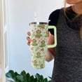 thumbnail image 5 of Zhufwei 40 oz Frog Tumbler with Handle, Lid and Straw - Cute Green Kawaii Mushroom Gifts for Women, Decor, Accessories, 5 of 6