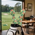 thumbnail image 4 of Yuyamidu Hibiscus Golf Club Head Cover, Palm Leaves Golf Headcover Driver Headcover Fairway Wood Headcover Hybrid Club Head Cover with Soft Lining, 4 of 7